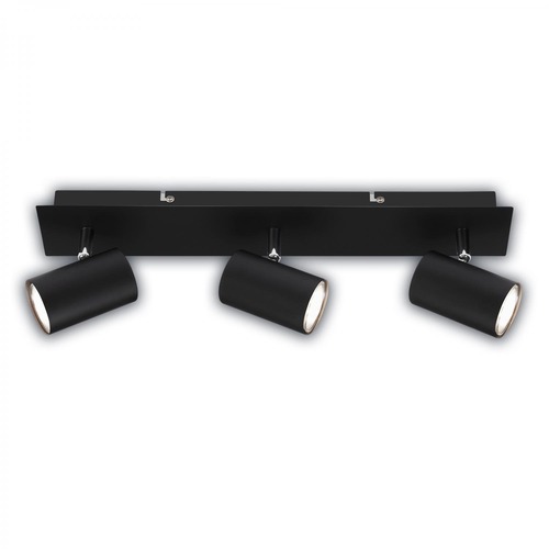 Bodová - BRILO 2840035 Isil A LED stropní bodové svítidlo, energetická třída A, 3-ramenné, 50.000h životnost, nastavitelné, černé - BRILO - foto 1
