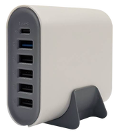 Mobilní a počítačové příslušenství - Nabíjecí rozbočovače s USB 5xTYPE-A a 1xTYPE-C