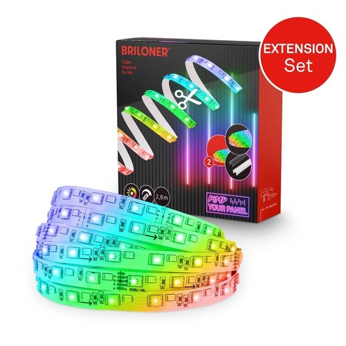 Dekorační - BRI 8023252 Prodlužovací sada RGBW pro nástěnný panel – 260cm RGB LED pásek - BRILONER - foto 1