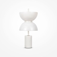 Stolní lampy dekorační - M MOD178TL-L11W3K Stolní lampa Kyoto 3000K 11W teplá bílá bílý kov mramor - MAYTONI