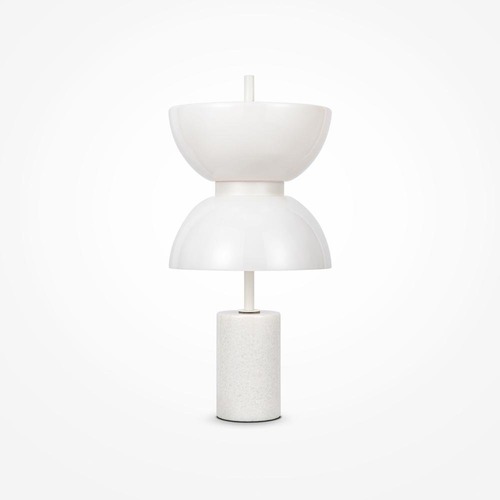 Stolní lampy dekorační - M MOD178TL-L11W3K Stolní lampa Kyoto 3000K 11W teplá bílá bílý kov mramor - MAYTONI - foto 1