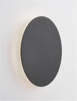Nepřímé osvětlení - NV 9248154 Nástěnné svítidlo CYRCLE černý hliník a akryl LED 12W 230V 3000K IP20 - NOVA LUCE