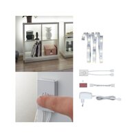 Ovladače a stmívače pro jednobarevné LED pásky - P 70954 YourLED ECO Stripe Comfort sada 1 m dotykový spínač teplá bílá 2,4W 12V - PAULMANN