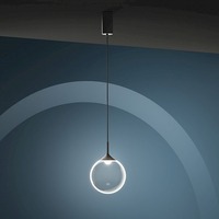 Koule - TI 1073ATFNTE2A C05CN Závěsné svítidlo Licis TRIAC DIM černá / průhledná 2700K černý kabel - Team Italia