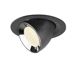 Kruhová - LA 1009585 Zápustné stropní svítidlo NUMINOS® GIMBLE M černá/chrom 4000K 55° - BIG WHITE (SLV)