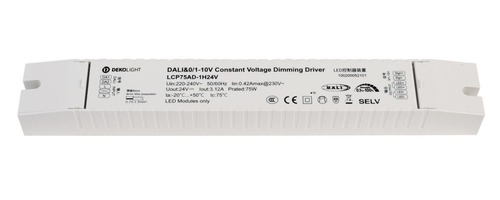 Stabilizované napětí - IMPR 862256 Deko-Light LED-napájení BASIC, DIM, CV, LCP75AD-1H24V konstantní napětí 0-3125 mA IP20 stmívatelné 24V DC 75,00 W