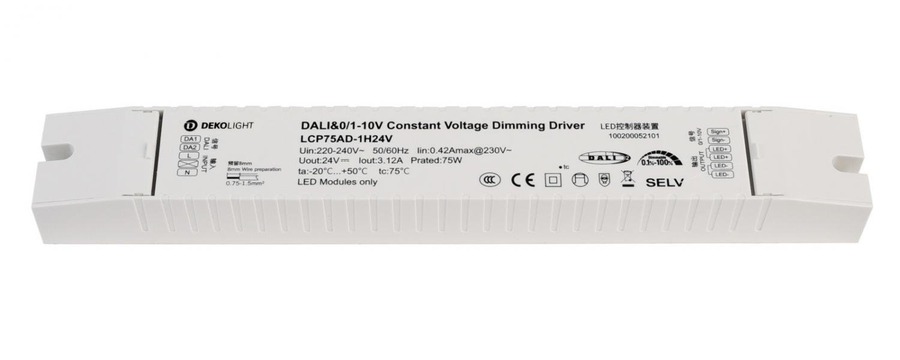 Stabilizované napětí - IMPR 862256 Deko-Light LED-napájení BASIC, DIM, CV, LCP75AD-1H24V konstantní napětí 0-3125 mA IP20 stmívatelné 24V DC 75,00 W - foto 1