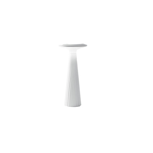 Na stůl - FAN LED-BRIO-BCO Nabíjecí venkovní stolní LED svítidlo BRIO PC bílá, LED 3,5 W, 200 lm, 3000 K, 28,5 x 13 cm, IP44 - FANEUROPE - foto 1
