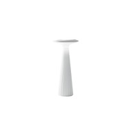 Na stůl - FAN LED-BRIO-BCO Nabíjecí venkovní stolní LED svítidlo BRIO PC bílá, LED 3,5 W, 200 lm, 3000 K, 28,5 x 13 cm, IP44 - FANEUROPE