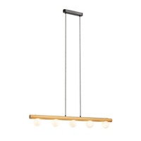 Podélná - RED R14460 NOCTIS závěsná dřevo/opálové sklo 230V G9 5x7W - RED - DESIGN RENDL