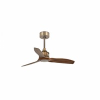 Ventilátory - FARO 33428 JUST FAN XS, starozlatá/dřevo, stropní ventilátor 81cm - FARO