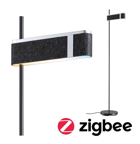 Stojací lampy - P 79993 LED stojací svítidlo Smart Home Zigbee 3.0 Jagun měnitelná bílá 19,5W antracit plsť/umělá hmota/kov - PAULMANN - foto 1
