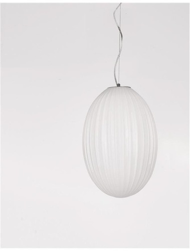 Koule - NV 9190033 Závěsné svítidlo HECTOR chromovaný kov opálové sklo E27 1x12W 230V IP20 bez žárovky - NOVA LUCE - foto 1