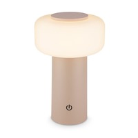 Stolní lampy dekorační - BRILO 7580011 Juna stolní lampa - 1,8W, 210lm, nabíjecí, LED, stmívatelné, dotykový vypínač, teplá bílá, béžová - BRILO