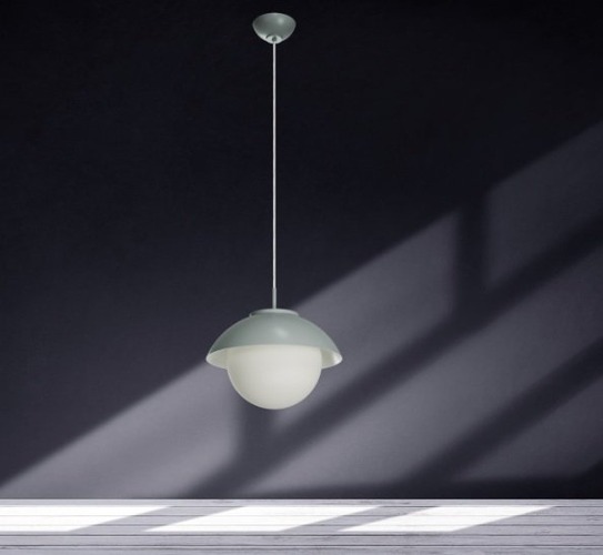 Subtilní - OS LUK40014 Závěsné svítidlo LUKIDA ST2 430mm 1x E27 25W IP40 triplex opál / šedá ZST/094/L100 KP SD* - OSMONT - foto 1