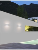 Nástěnná - NV 9262111 Venkovní nástěnné svítidlo MILE bílý hliník a sklo LED 2x5W 3000K 100-240V 102st. IP54 světlo nahoru a dolů - NOVA LUCE