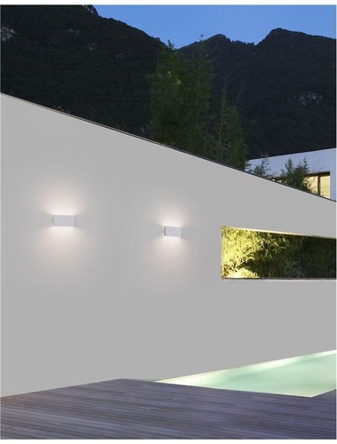 Nástěnná - NV 9262111 Venkovní nástěnné svítidlo MILE bílý hliník a sklo LED 2x5W 3000K 100-240V 102st. IP54 světlo nahoru a dolů - NOVA LUCE - foto 1