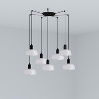 Kónická - FARO 20340-116-7L TATAWIN S závěsné svítidlo 7x žárovka, bílá - FARO