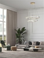 Kruhová - NV 9333063 Závěsné svítidlo AURELIA zlatý kov a křišťál LED 70W 230V 3500K IP20 stmívatelné - NOVA LUCE