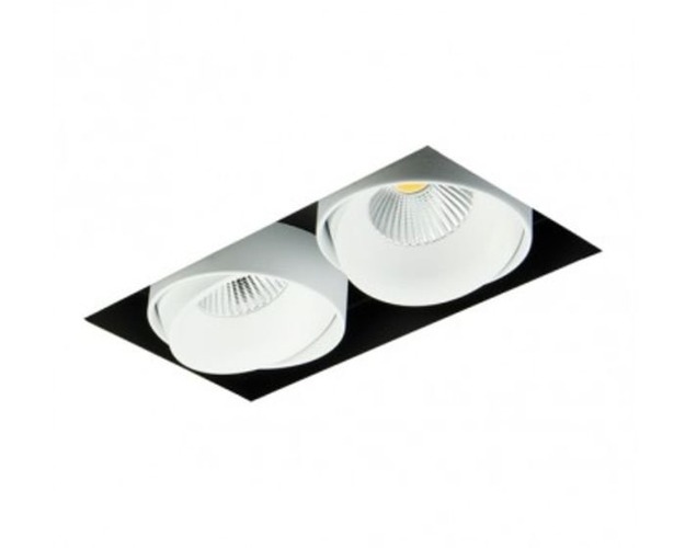 Bezrámečková - BPM 8205.03.D40.3K Zápustné svítidlo Cube matná bílá s černou polomatnou - BPM - foto 1