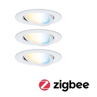 Kruhová - P 92440 LED vestavné svítidlo Nova Coin kruhové 84mm 50° měnitelná bílá 3x6W 230V bílá mat hliník - PAULMANN