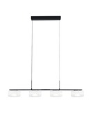 Vícečetná - FAN LED-EMILY-S4 Závěsné svítidlo Emily bílá, 4 závěsy, sklo + kov, 30 W, CCT 2700/3200/4000 K, 92 x 12 x 150 cm - FANEUROPE
