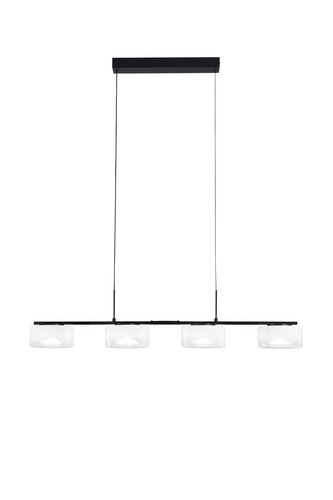 Vícečetná - FAN LED-EMILY-S4 Závěsné svítidlo Emily bílá, 4 závěsy, sklo + kov, 30 W, CCT 2700/3200/4000 K, 92 x 12 x 150 cm - FANEUROPE - foto 1