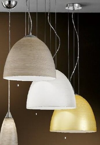 Kónická - OR HL 6-1544/1 ALAS Závěsné svítidlo 1x75W E27 satin/dekor Aljaška - bílá barva, pr. 39,5cm - ORION - foto 1