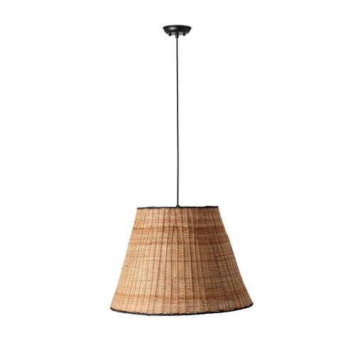 Kónická - FARO 65134-72 SUMBA závěsné svítidlo, černá/ratan - FARO - foto 1