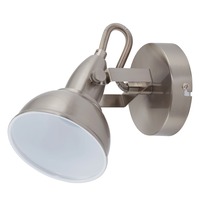 Bodová - BRILO 2049-012 Bodové svítidlo pr. 10 cm 1x E14 40W satén-bílé - BRILO