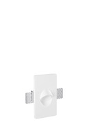 Zapuštěná - FAN INC-ESTRO-R1 Vestavné svítidlo do zdi Estro (kulaté, sádra) 1 x mini GU10, 160 x 90 x 67 mm - FANEUROPE