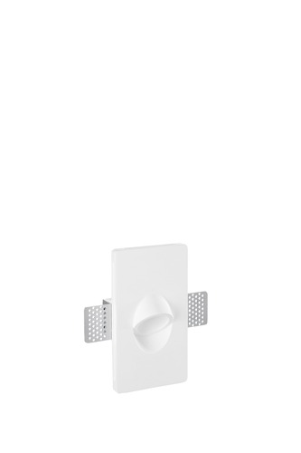 Zapuštěná - FAN INC-ESTRO-R1 Vestavné svítidlo do zdi Estro (kulaté, sádra) 1 x mini GU10, 160 x 90 x 67 mm - FANEUROPE - foto 1
