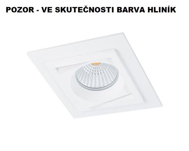 Hranatá - BPM 3070GU Vestavné svítidlo Aluminio Plata, kartáčovaný hliník 1x50W, 230V - BPM - foto 1