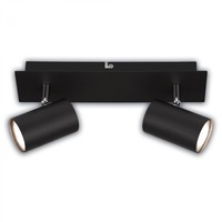 Bodová - BRILO 2840025 Isil A LED stropní bodové svítidlo, třída A, 2-ramenné, 50.000h, nastavitelné, černá - BRILO