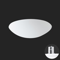 Koupelnová - OS AUR68618 AURA V11 stropní/nástěnné skleněné polovestavné svítidlo bílá IP44 4000 K 27W LED HF nouzové kombinované 3 h (původní kód OS 68618) - OSMONT