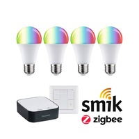E27 - P 5190 Startovací sada Zigbee 3.0 LED žárovka E27 RGBW + Gateway smik + vypínač - PAULMANN