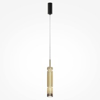 Válec - M MOD272PL-L12BS3K1 Závěsné svítidlo Ordo 3000K 12W teplá bílá černý kov sklo 1600lm - MAYTONI