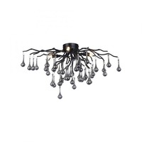 Dekorativní - PN 8090-18 Stropní svítidlo ICICLE černé křišťálové přívěšky - PAUL NEUHAUS