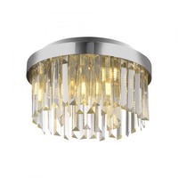 Dekorativní - LD 15048-17 Křišťálové stropní svítidlo KULUNKER, chrom 30cm průměr - JUST LIGHT
