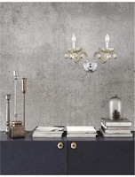 Dekorativní - NV 71231403 Nástěnné svítidlo ZENO chromovaný hliník koňak sklo a K9 křišťály nastavitelné E14 2x5 W bez žárovky - NOVA LUCE