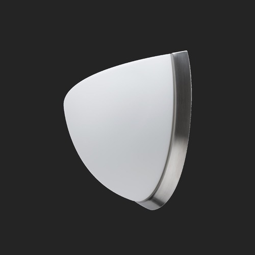 Dekorativní - OS NEL59458 NELA DL2 nástěnné skleněné svítidlo nerez broušená / bílá IP43 3000 K 15W LED HF (původní kód OS 59458) - OSMONT - foto 1