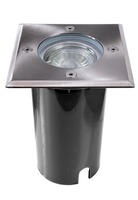 Zapuštěná - IMPR 730475 Deko-Light zemní svítidlo Aton hranaté 220V GU10 7W stříbrné