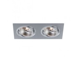 Hranatá - BPM 3051GU Vestavné svítidlo Aluminio Plata, kartáčovaný hliník 2x75W, 230V - BPM