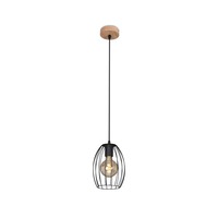 Koule - BRILO 4038-015 Závěsné svítidlo, pr. 17,5 cm, max. 60 W, černá - BRILO