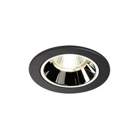 Kruhová - LA 1003822 NUMINOS® DL S vnitřní LED zápustné stropní svítidlo černá/chrom 4000 K 40° včetně listových pružin - BIG WHITE (SLV)