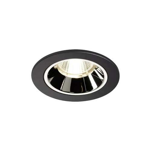 Kruhová - LA 1003822 NUMINOS® DL S vnitřní LED zápustné stropní svítidlo černá/chrom 4000 K 40° včetně listových pružin - BIG WHITE (SLV) - foto 1