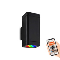 Nástěnná - BRILO 3675-025 LED venkovní nástěnné svítidlo. 15,5 cm, 2x LED modul, 8,5 W, 350 lm, černá - BRILO