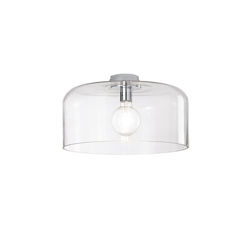 Kruhová - FAN I-GIBUS-PL40 TR Stropní svítidlo Gibus, průhledné, 1 x E27, 40 x 40 x 23 cm - FANEUROPE - foto 1