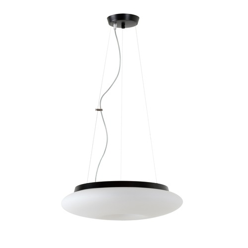 Kruhová - OS SAT60954 SATURN L2 závěsné skleněné svítidlo černá / bílá IP20 4000 K 31W LED - OSMONT - foto 1