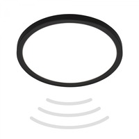 Kruhová - BRILO 7524415 BRILONER Move LED stropní svítidlo s pohybové čidlo, přímé a nepřímé osvětlení, IP44, černá 7524415